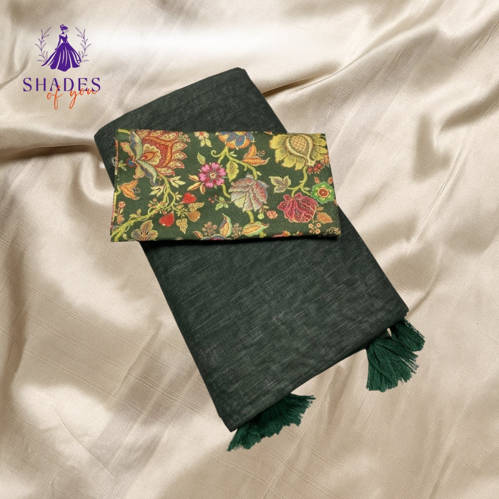 Linen Saree