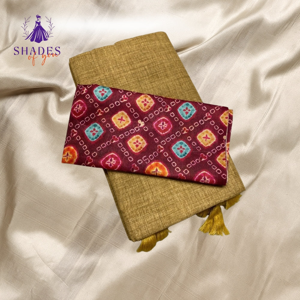 Linen Saree