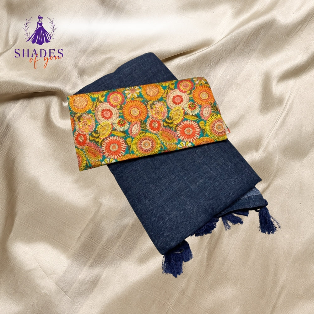 Linen Saree
