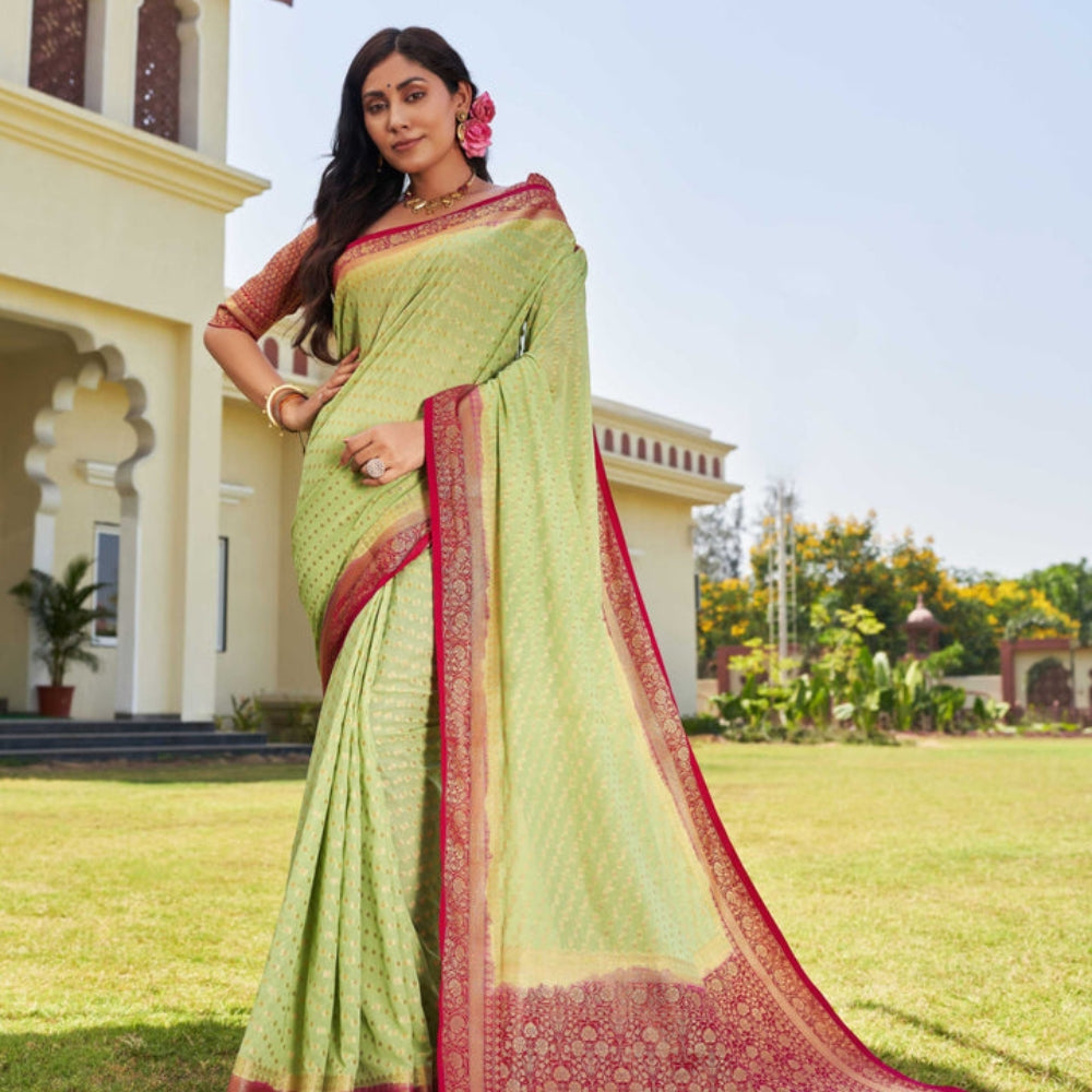 Turquoise Georgette Sarees