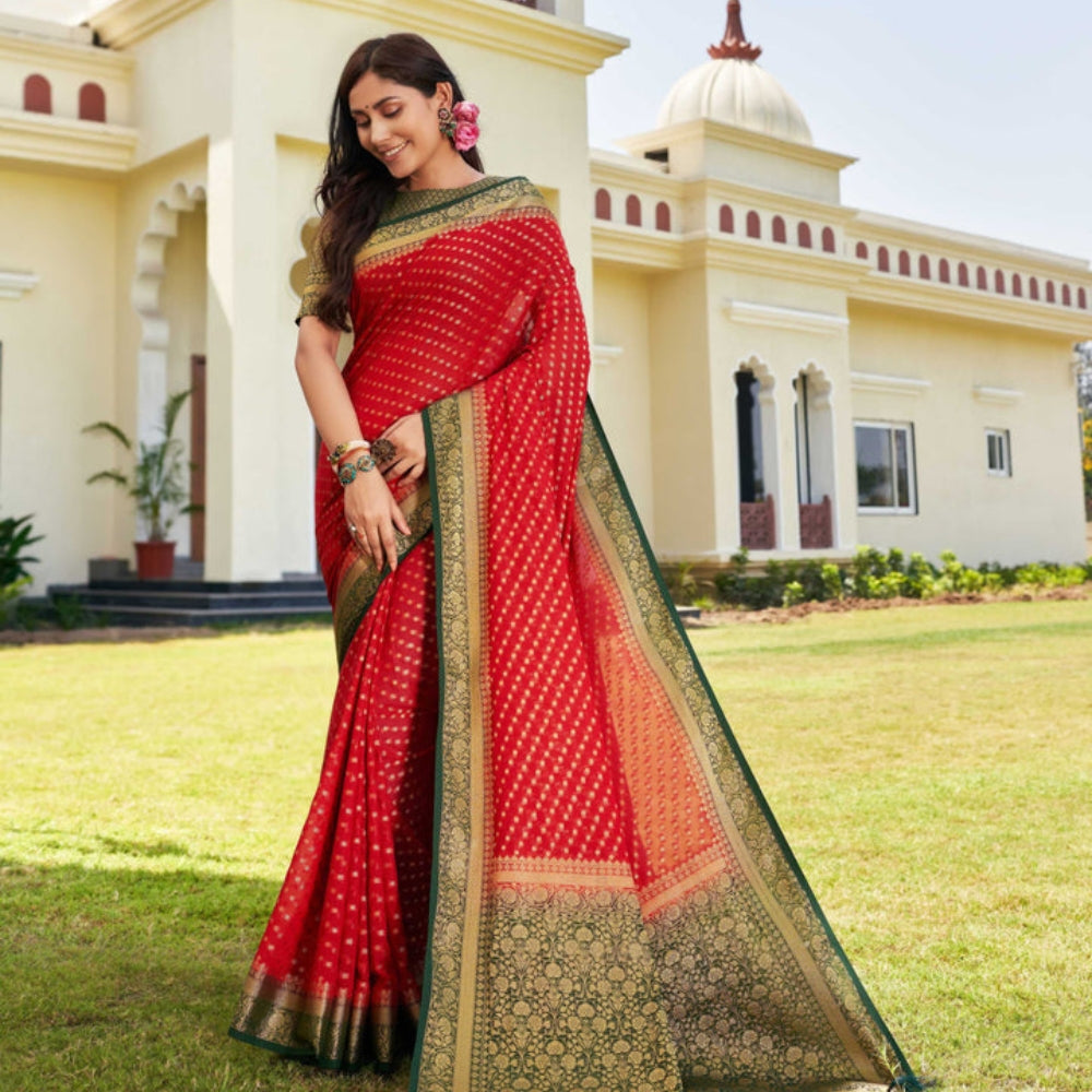 Turquoise Georgette Sarees