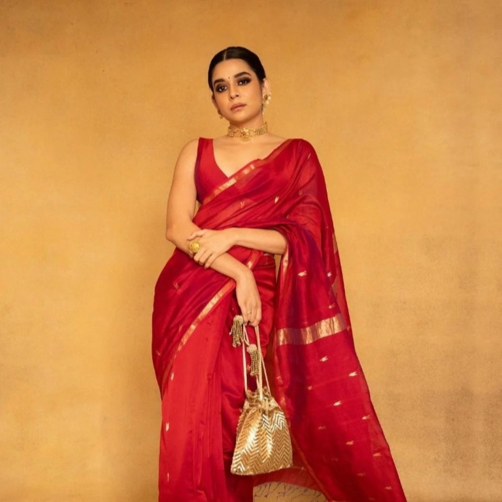 Cotton Silk Saree With Blouse