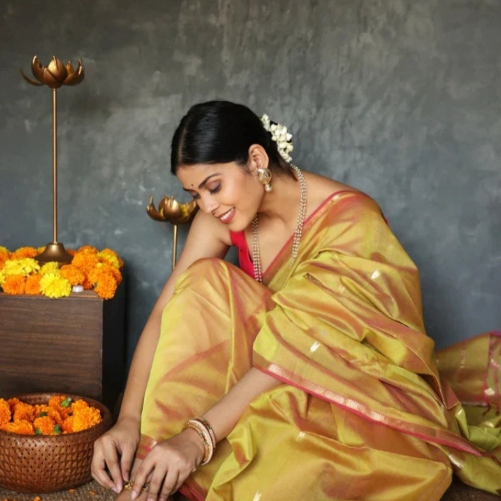 Cotton Silk Saree With Blouse