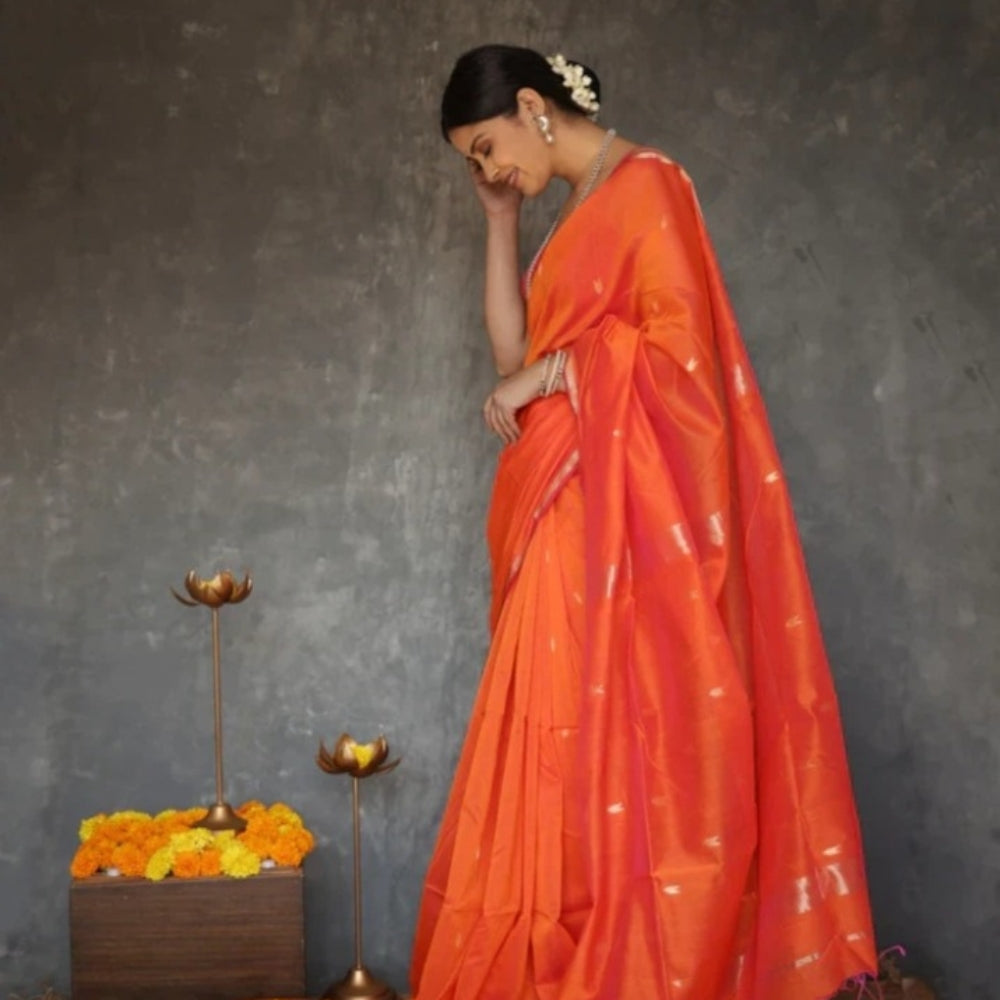 Cotton Silk Saree With Blouse