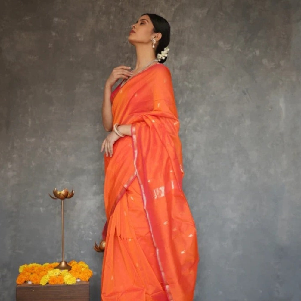 Cotton Silk Saree With Blouse
