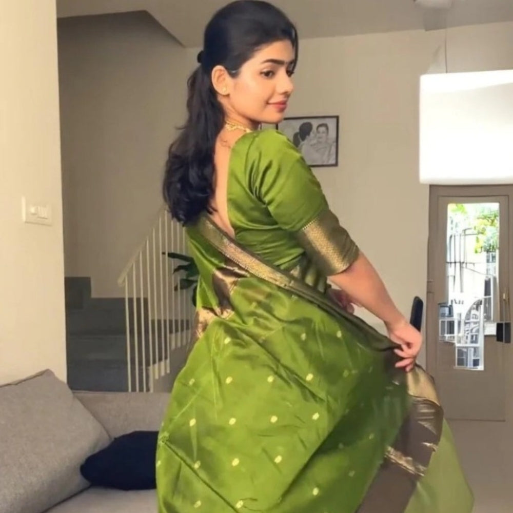 Cotton Silk Saree With Blouse