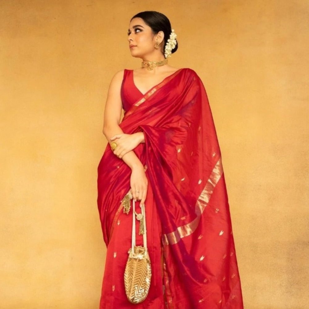 Cotton Silk Saree With Blouse