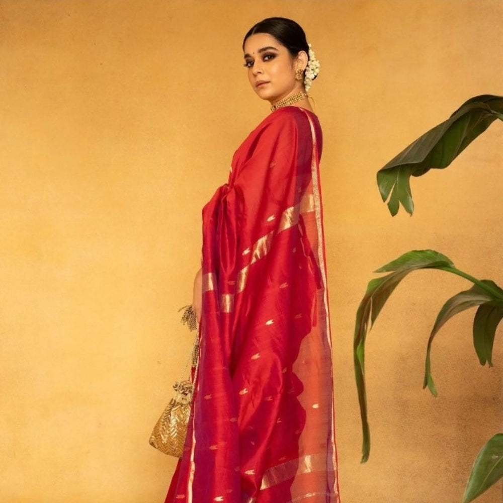 Cotton Silk Saree With Blouse