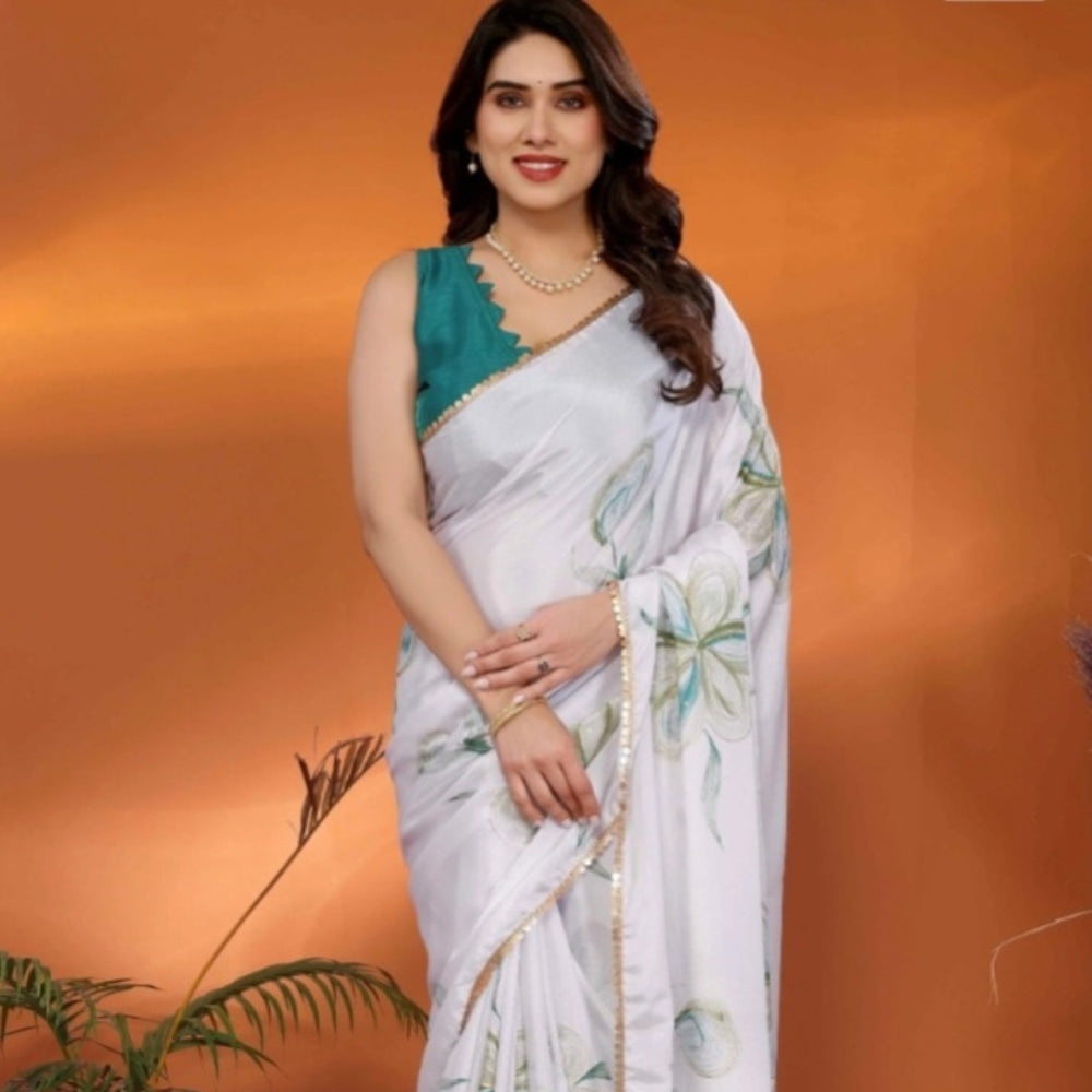 Floral Printed Chiffon saree