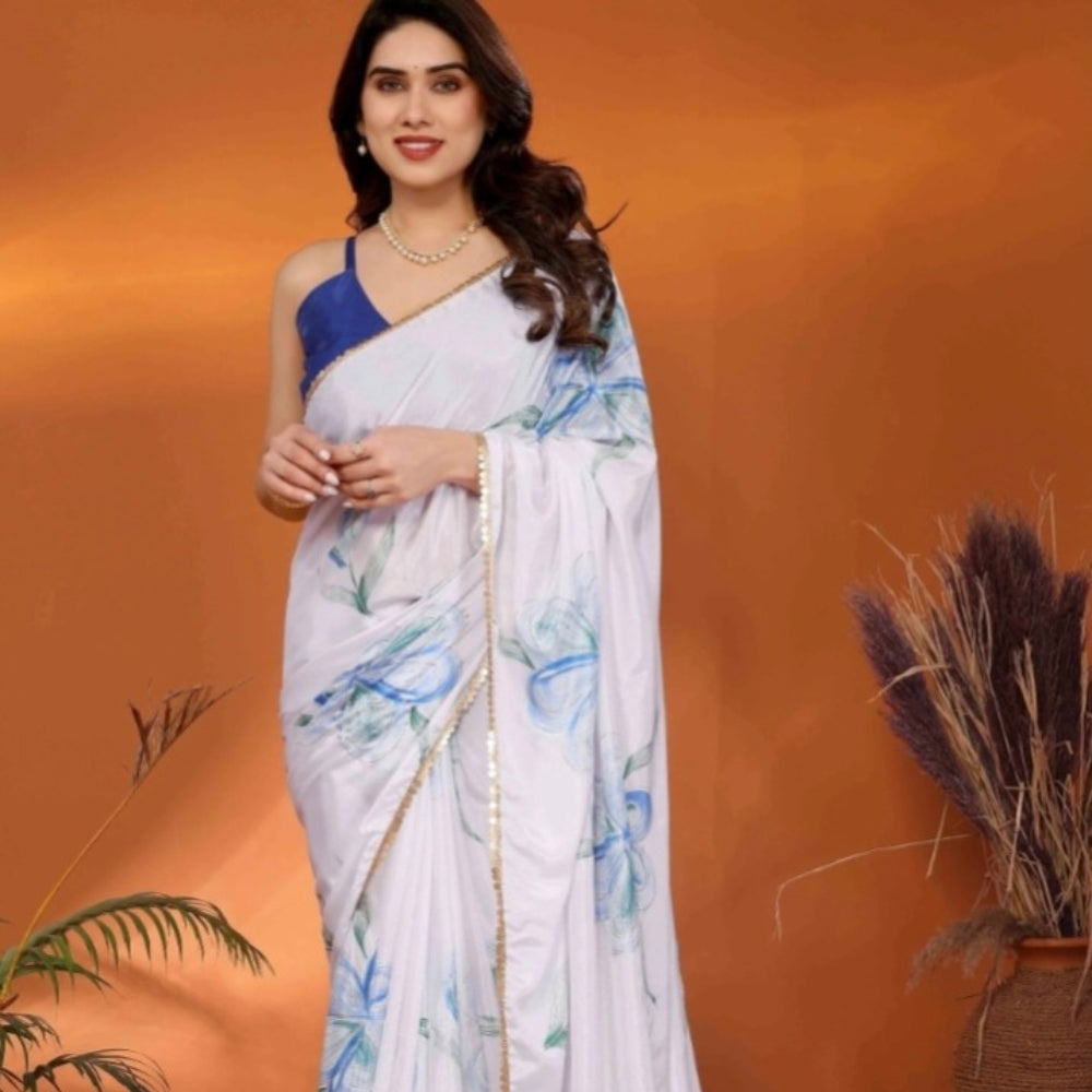 Floral Printed Chiffon saree