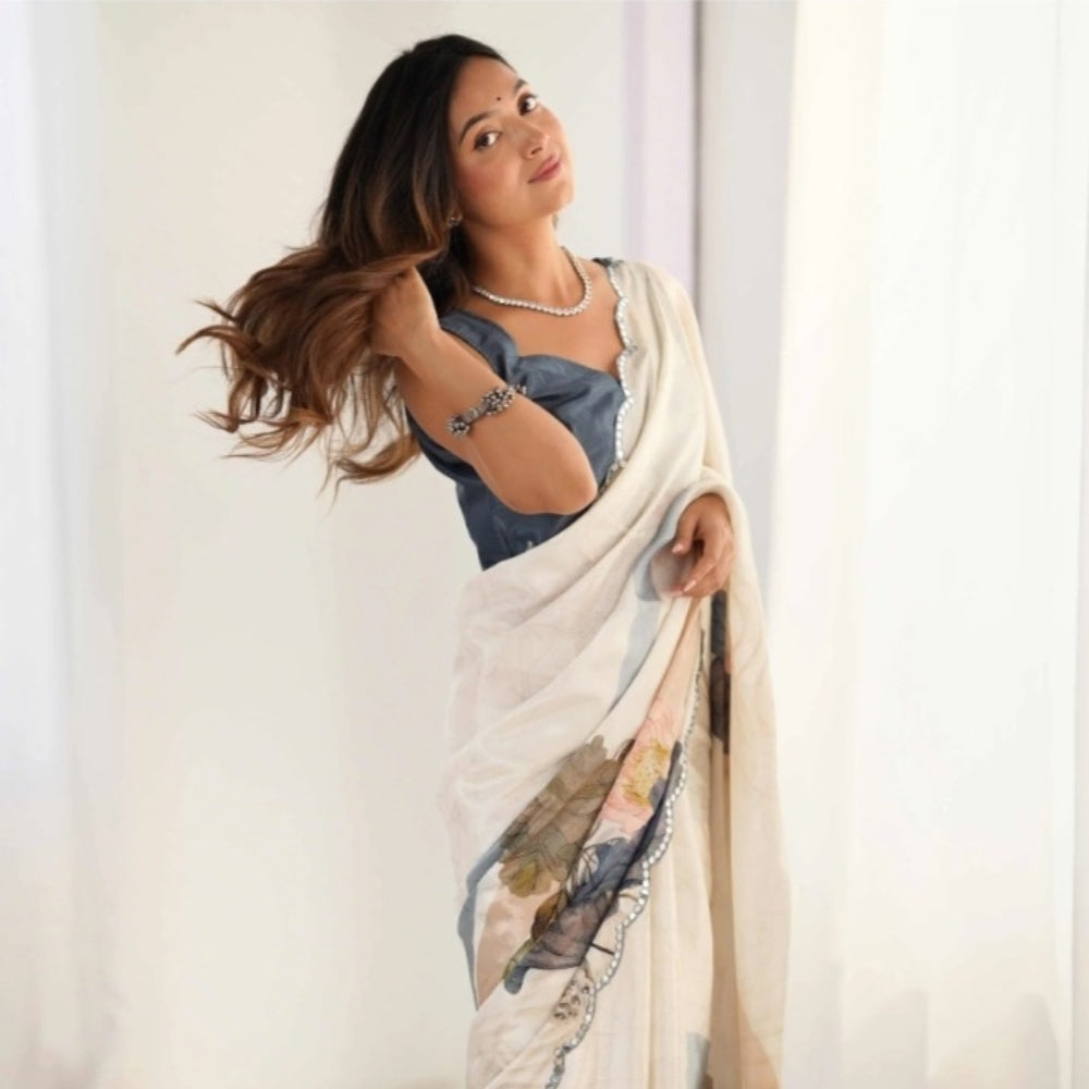 Floral Printed Chiffon saree