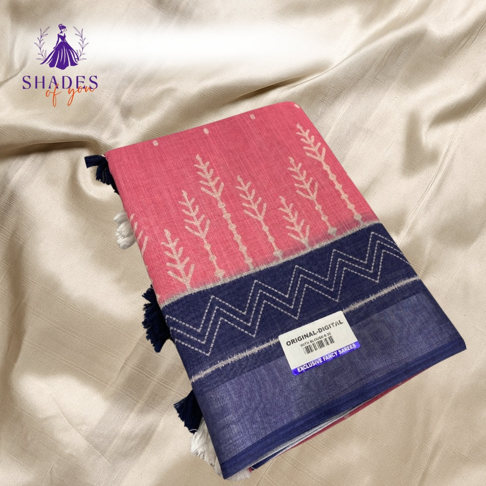 Linen Digital Saree