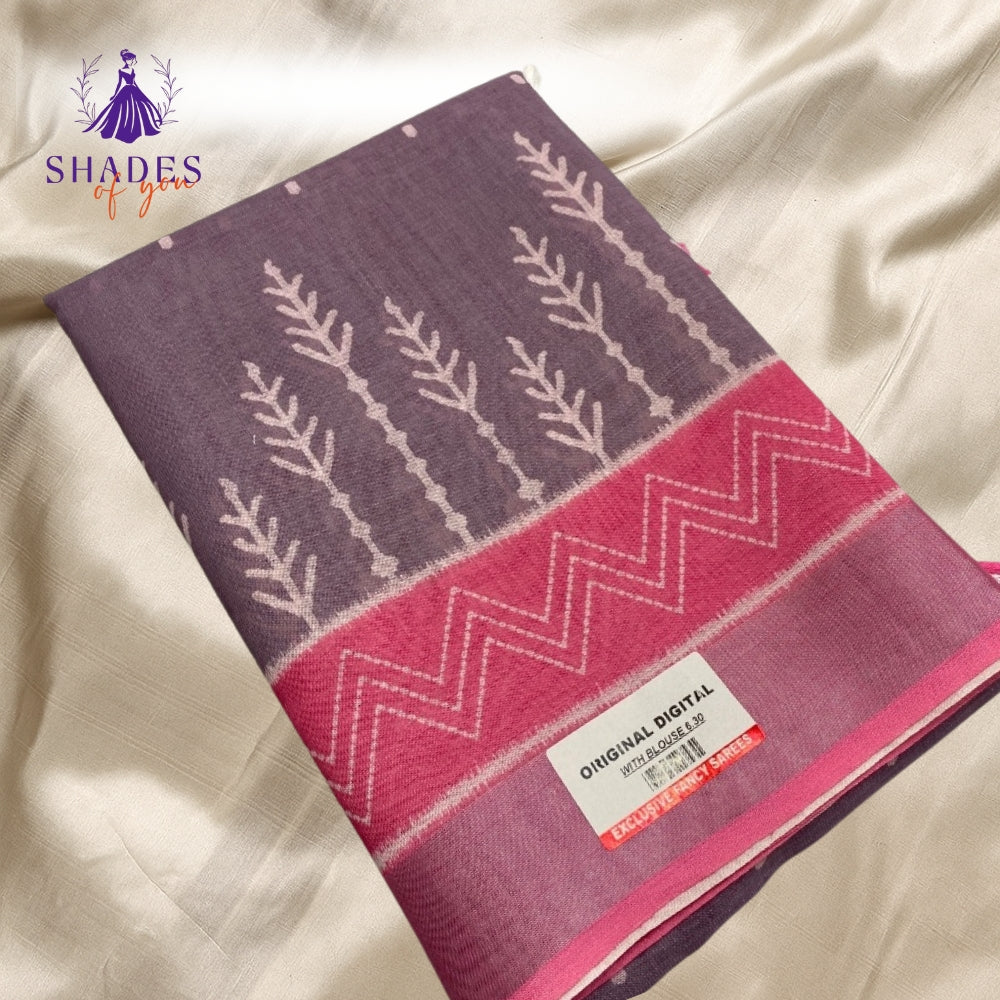 Linen Digital Saree
