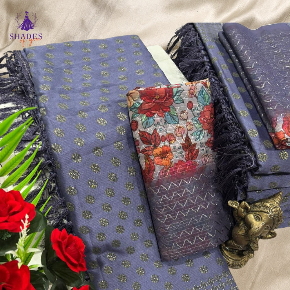 Fancy Sarees With Design Blouse