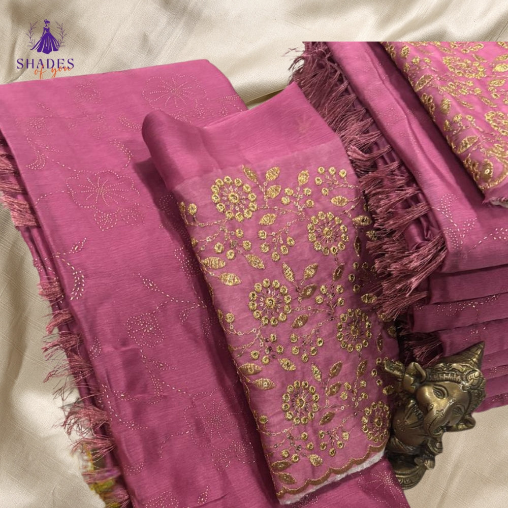 Fancy Sarees With Design Blouse