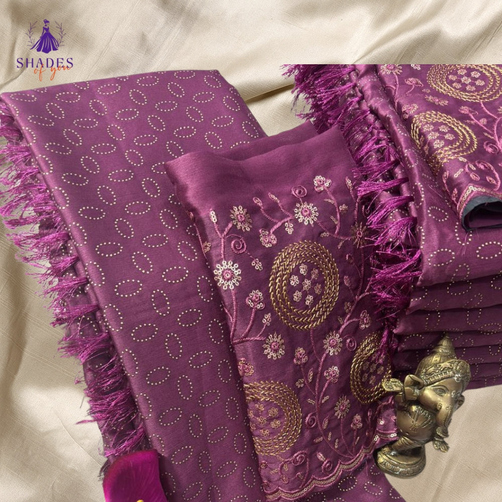 Fancy Sarees With Design Blouse
