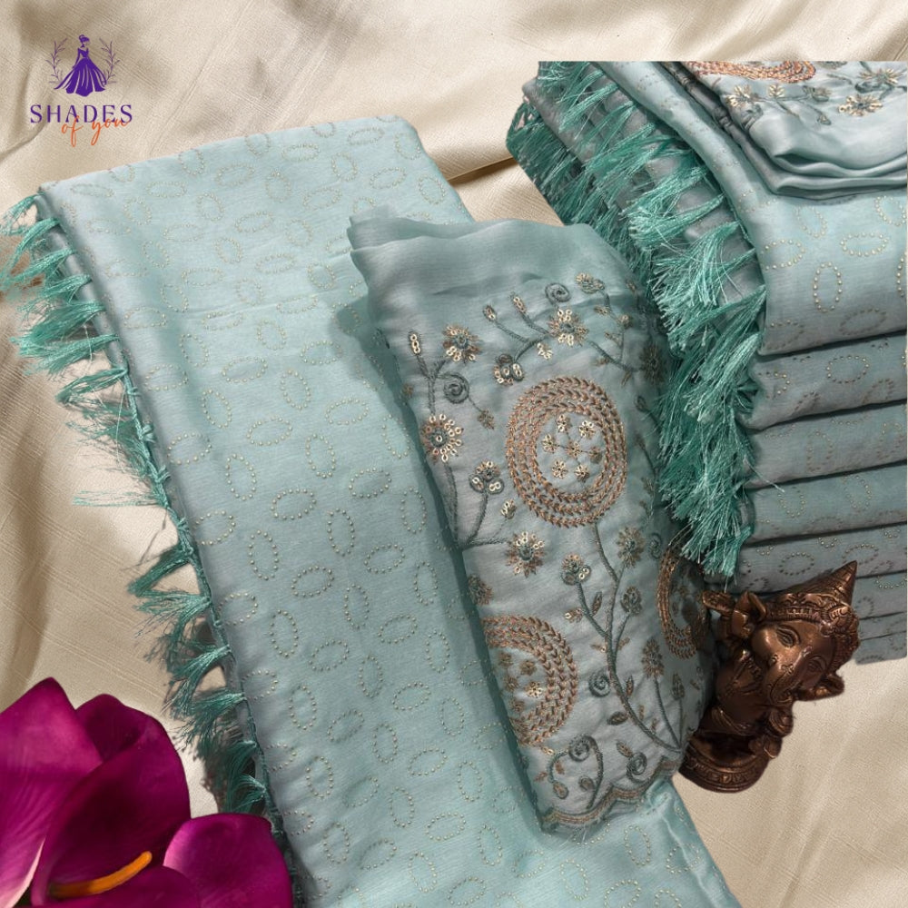 Fancy Sarees With Design Blouse