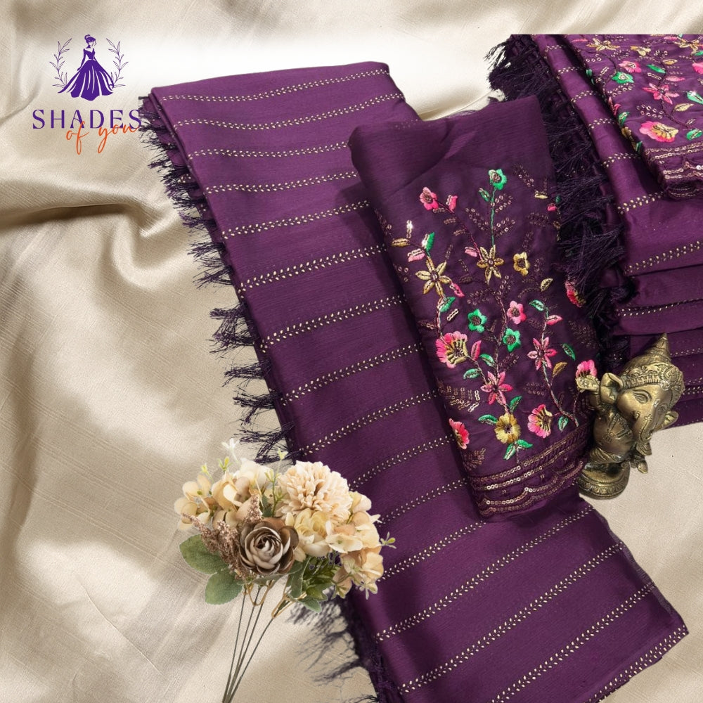 Fancy Sarees With Design Blouse