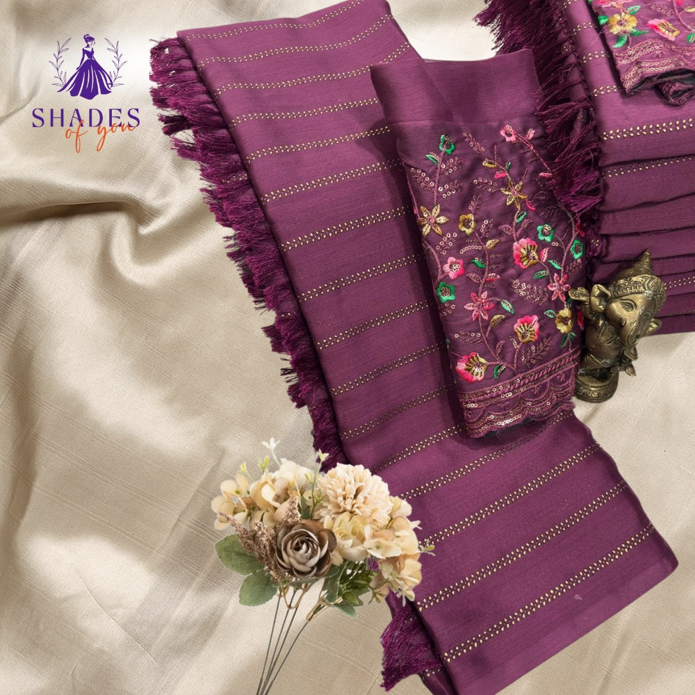 Fancy Sarees With Design Blouse