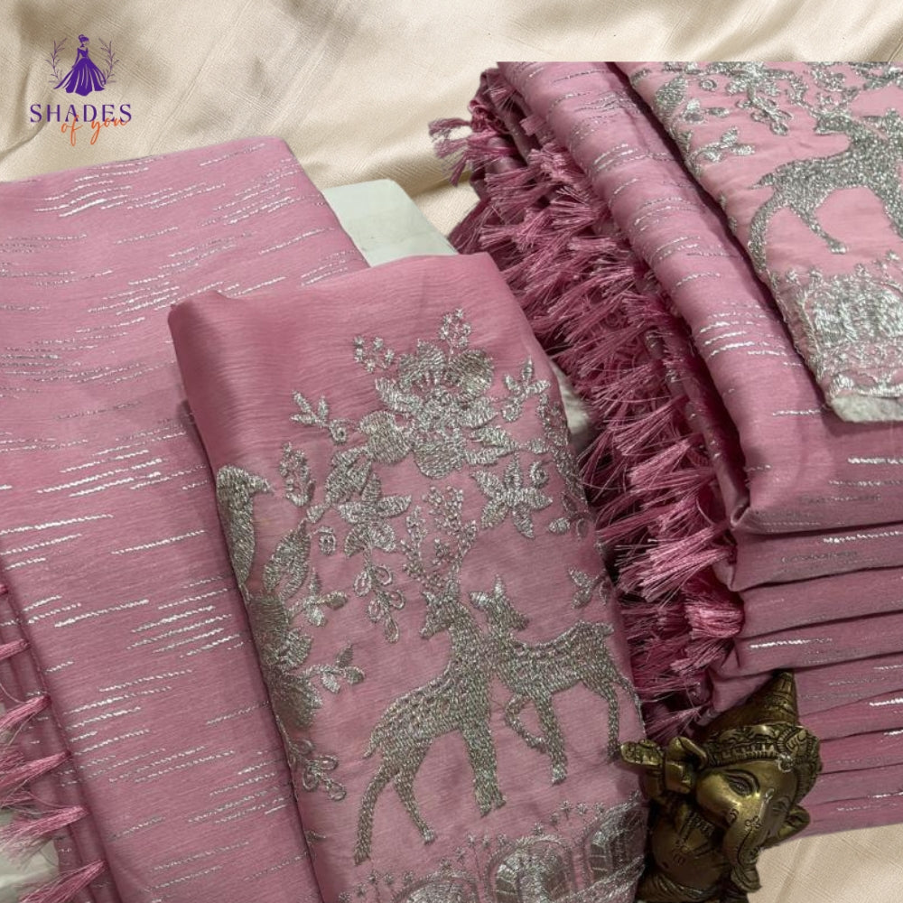 Fancy Sarees With Design Blouse